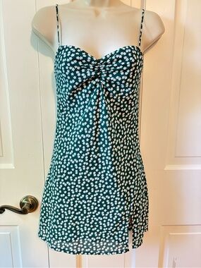 Princess Polly Green Floral Print Top